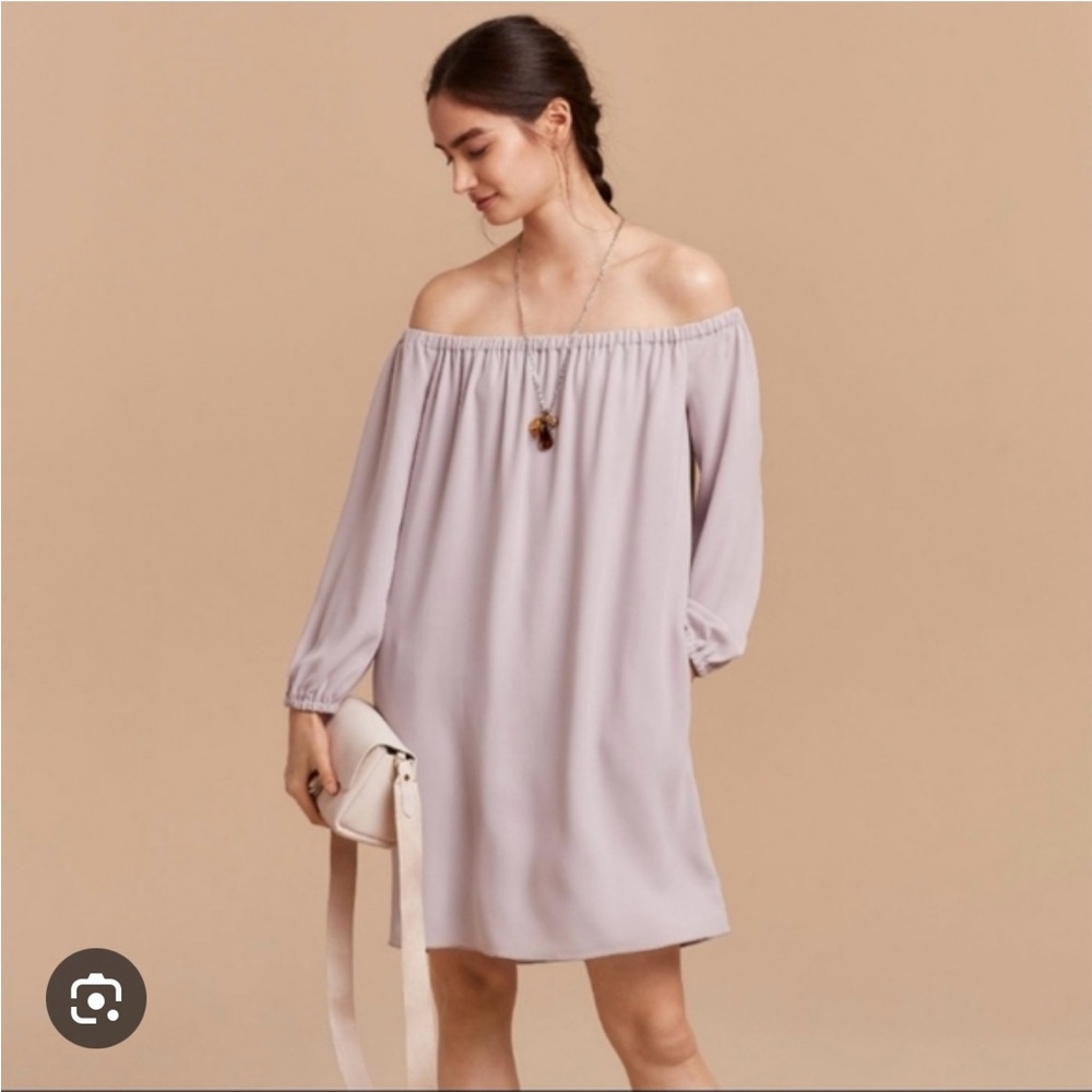 Wilfred Strapless Off-Shoulder Lavender Dress